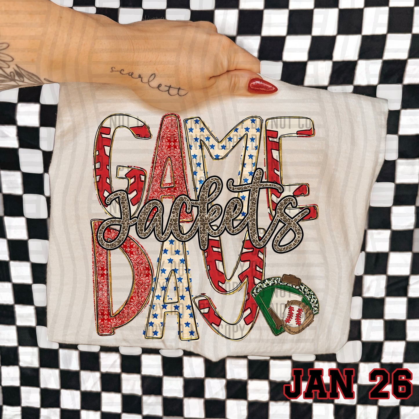 Game Day Baseball LEOPARD PRINT CENTER - Custom + DROPDOWN - 300 DPI digital download