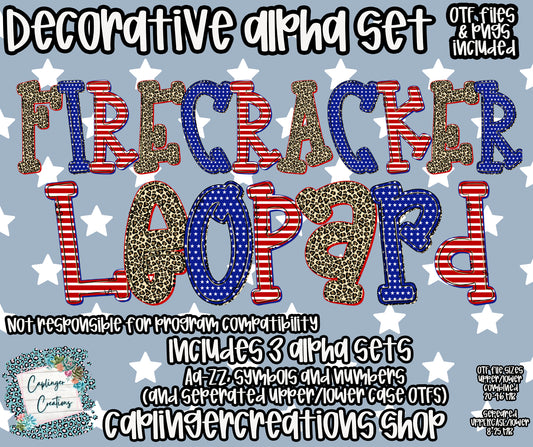 Firecracker Leopard - TYPEABLE OTF FONT + PNGS- commercial use included - Digital download
