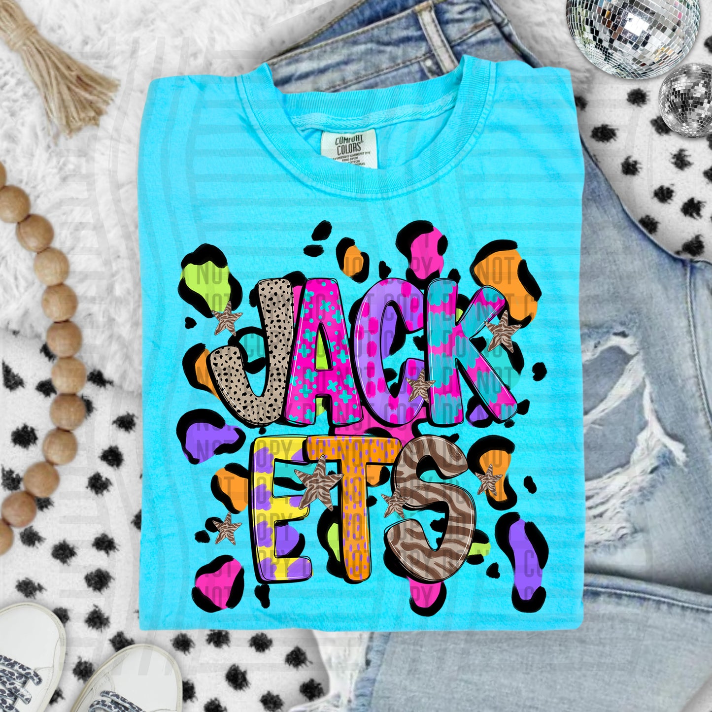 Funky Mix-Up Leopard Spot Mascots - Custom + Dropdown - 300 dpi Digital Download