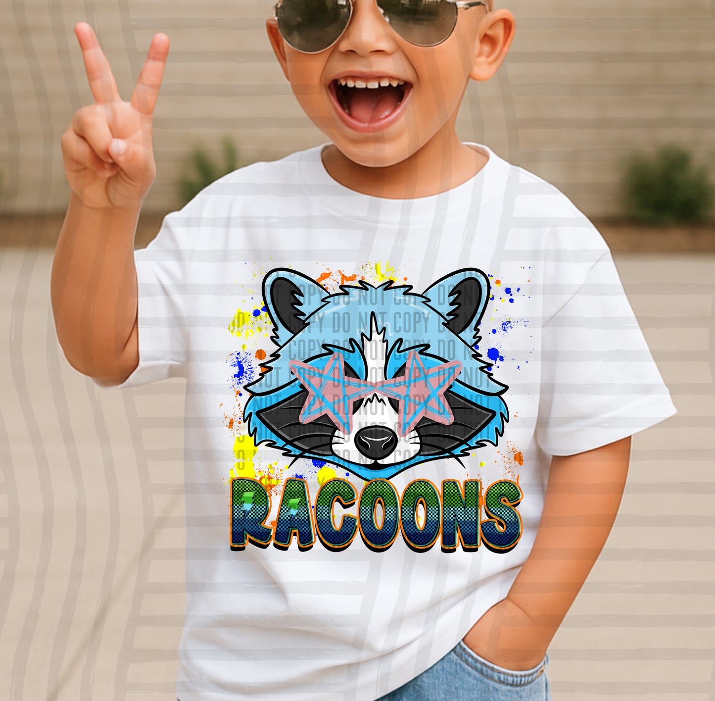 Paint Splatter STARRY EYED mascots blue/green/orange -  Digital Download 300DPI PNG FILE
