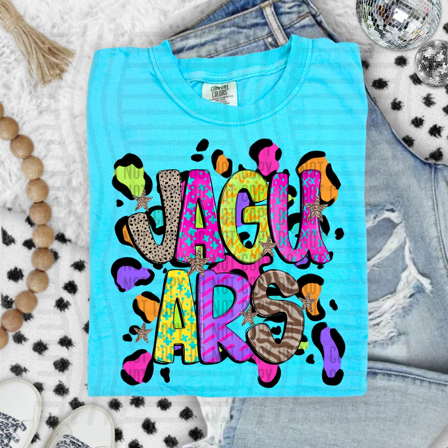 Funky Mix-Up Leopard Spot Mascots - Custom + Dropdown - 300 dpi Digital Download