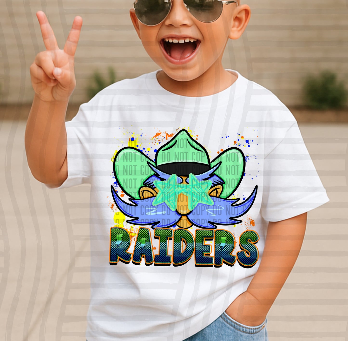 Paint Splatter STARRY EYED mascots blue/green/orange -  Digital Download 300DPI PNG FILE