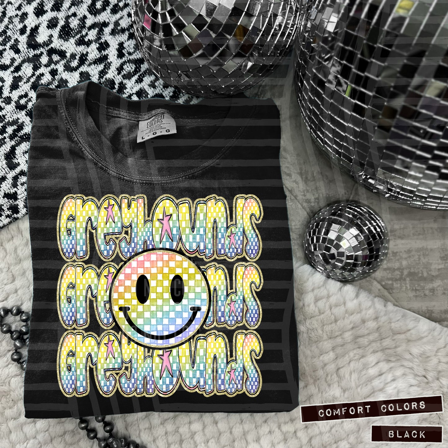 Rainbow Checker Happy Triple Stacked - Digital Download 300DPI PNG FILE