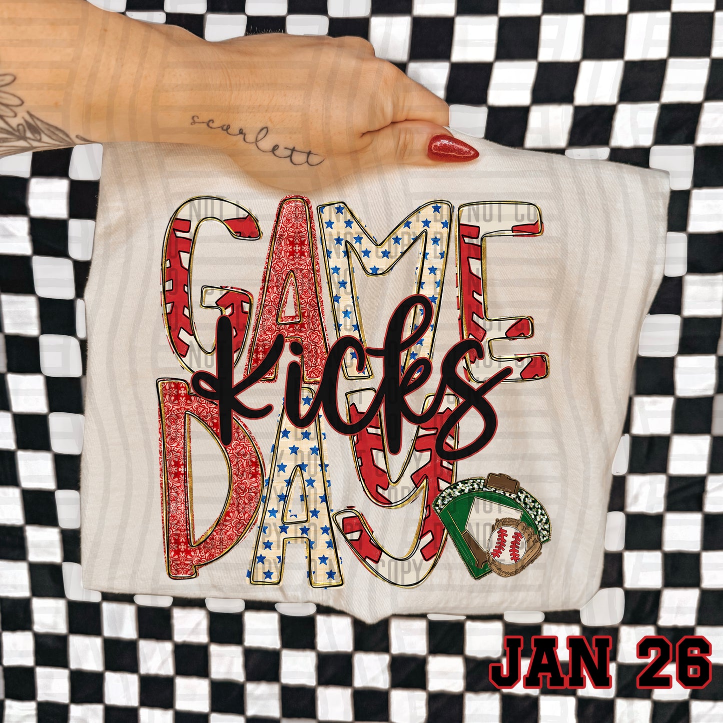Game Day BASEBALL- Custom + DROPDOWN - 300 DPI digital download