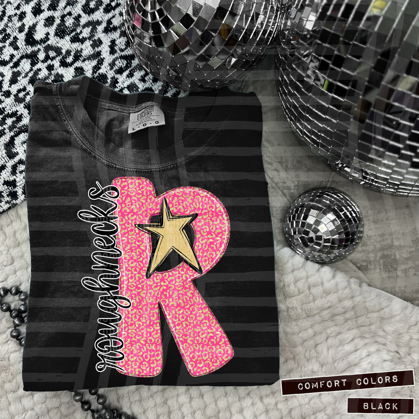 Pink Leopard Single Letter - Dropdown + CUSTOM- Digital Download 300DPI PNG FILE