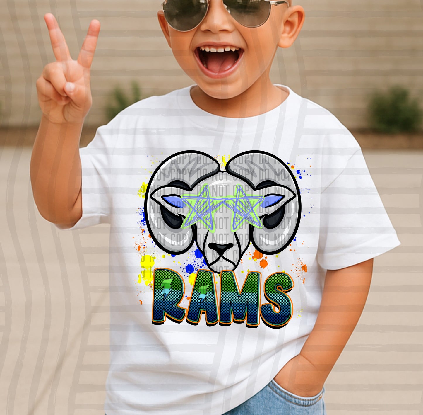 Paint Splatter STARRY EYED mascots blue/green/orange -  Digital Download 300DPI PNG FILE