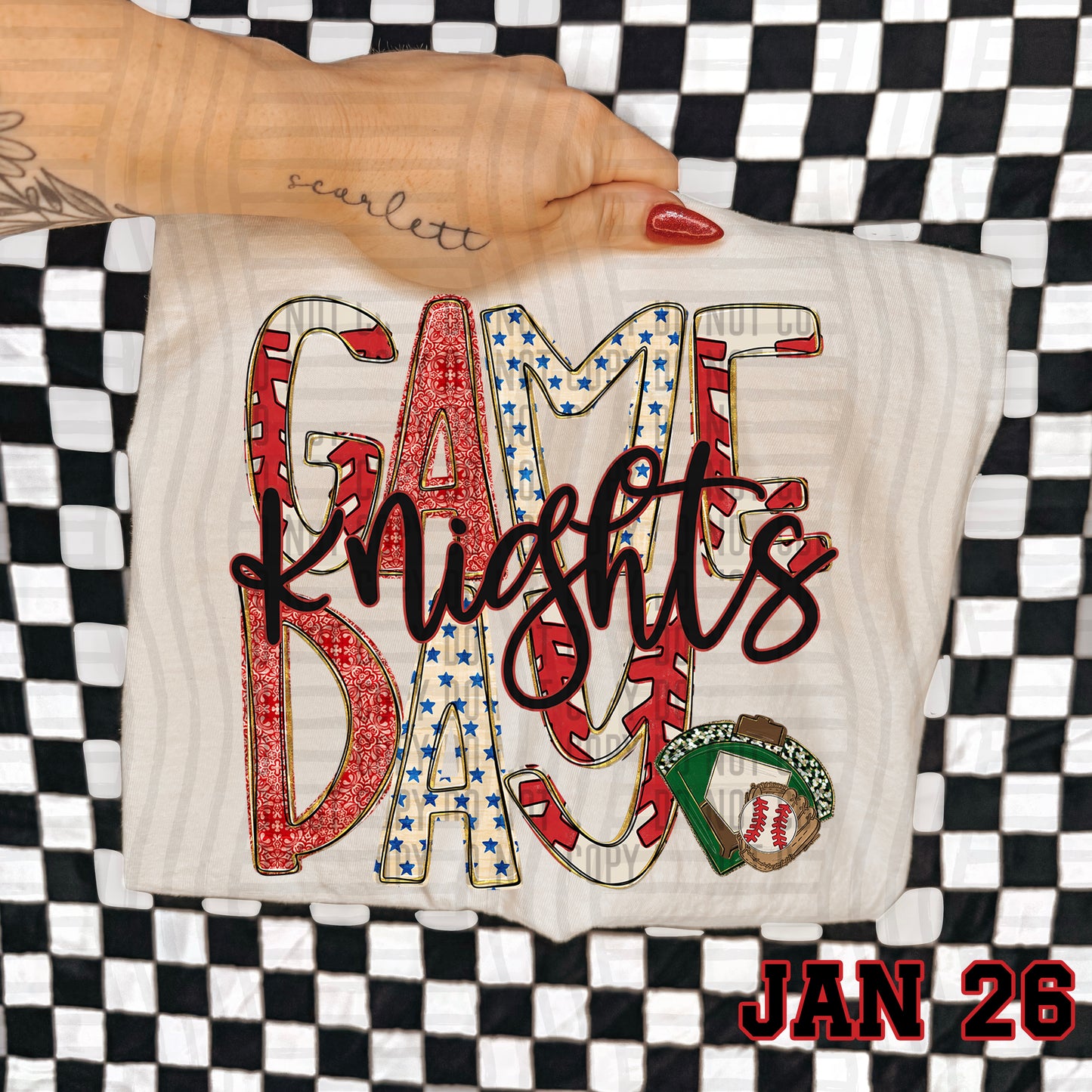 Game Day BASEBALL- Custom + DROPDOWN - 300 DPI digital download