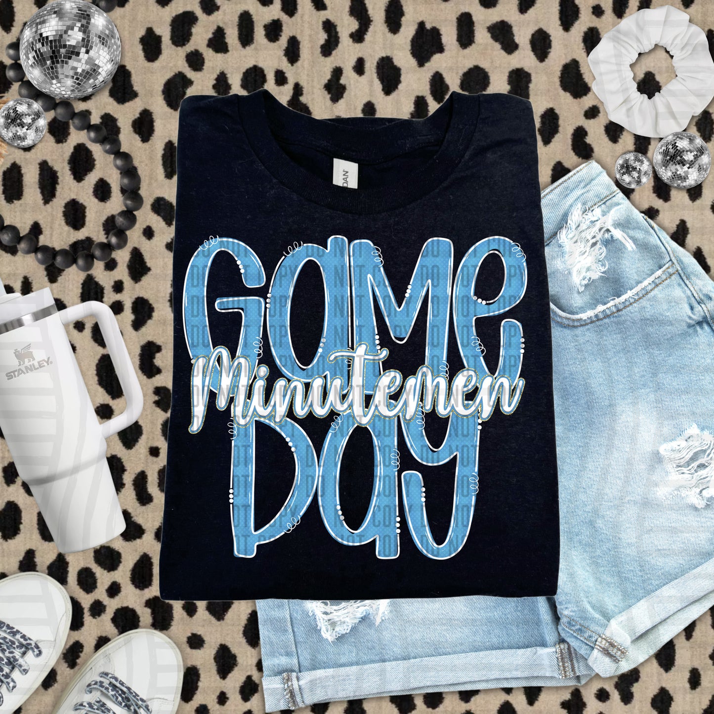 Light Blue - GAME DAY Doodles - 300 dpi Digital Download