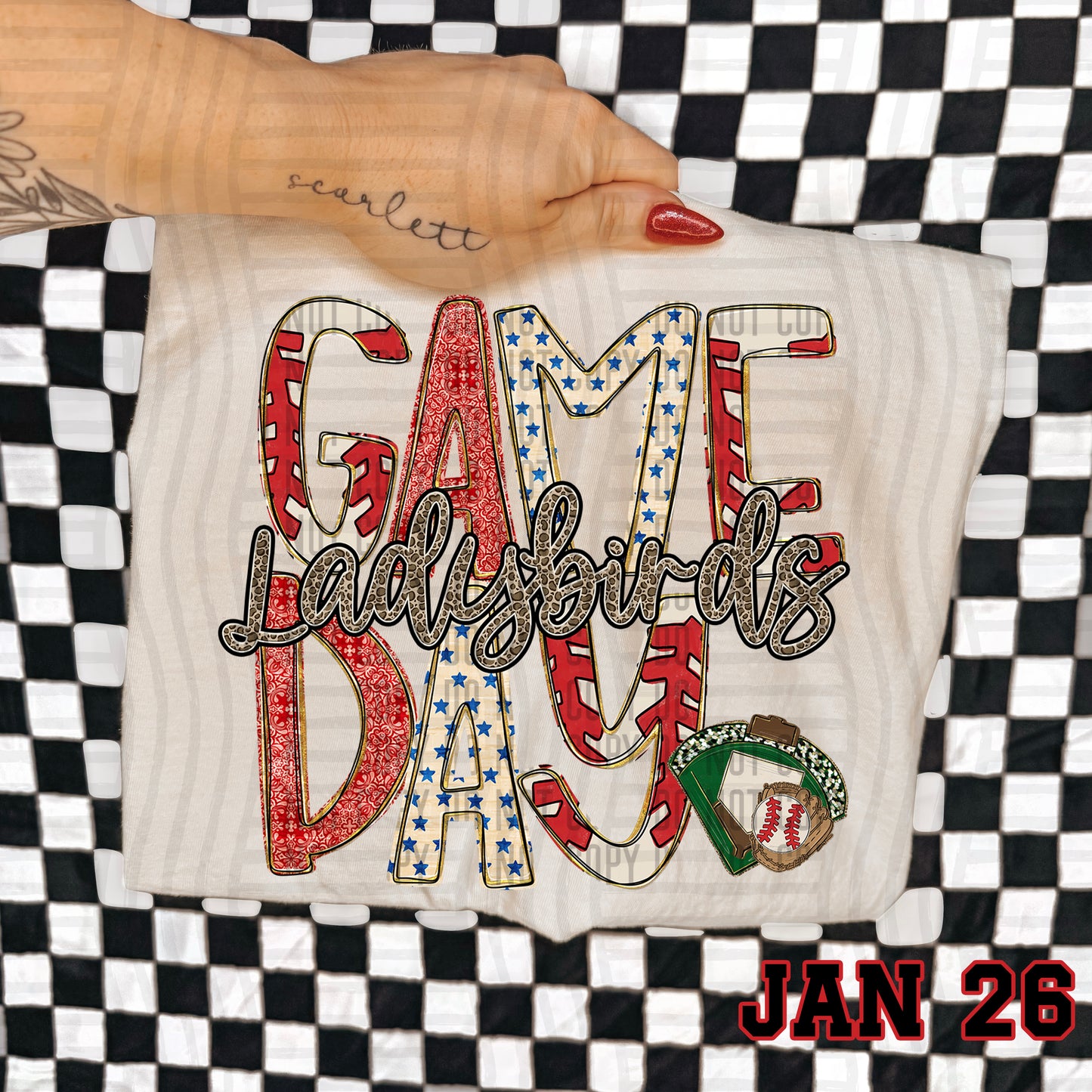 Game Day Baseball LEOPARD PRINT CENTER - Custom + DROPDOWN - 300 DPI digital download