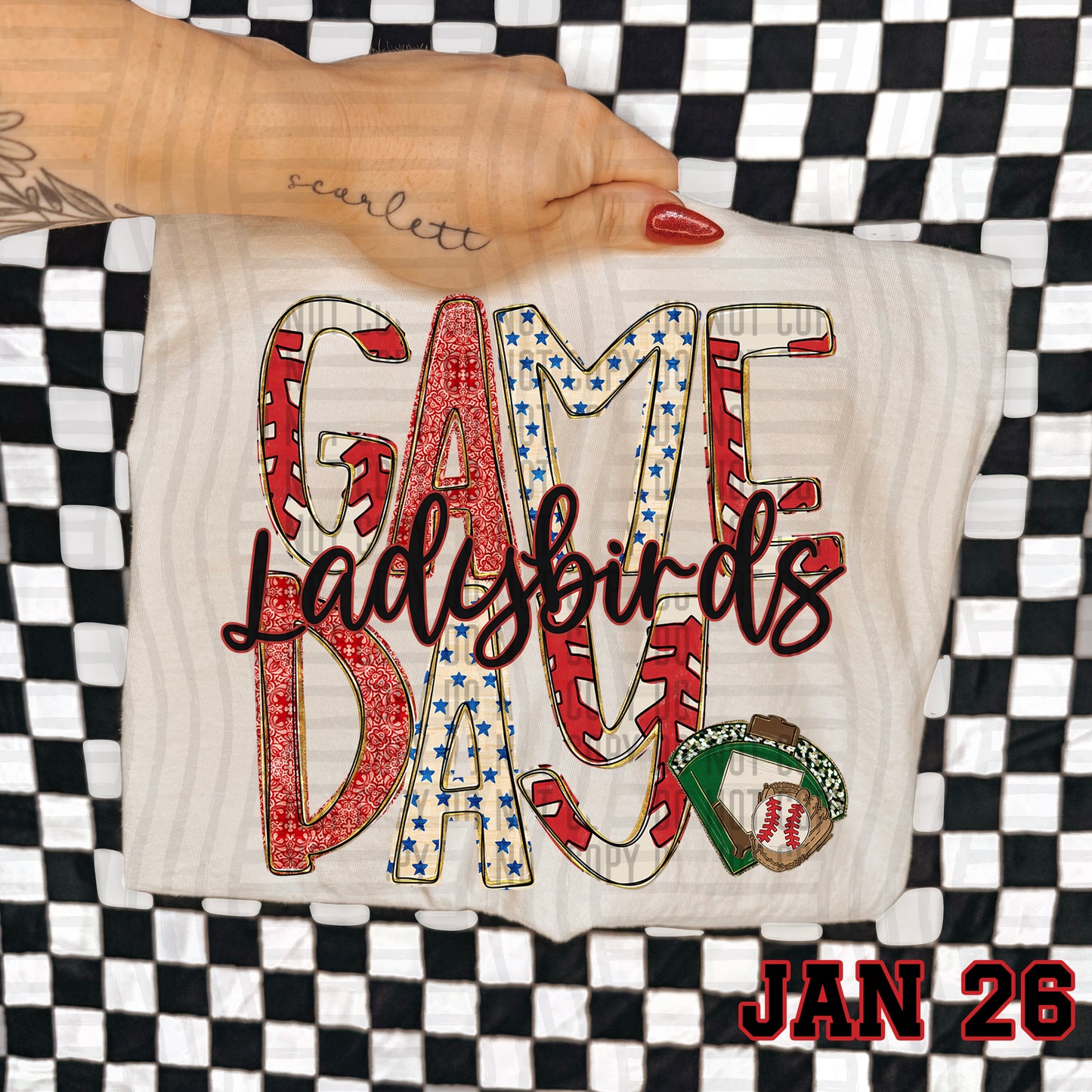 Game Day BASEBALL- Custom + DROPDOWN - 300 DPI digital download