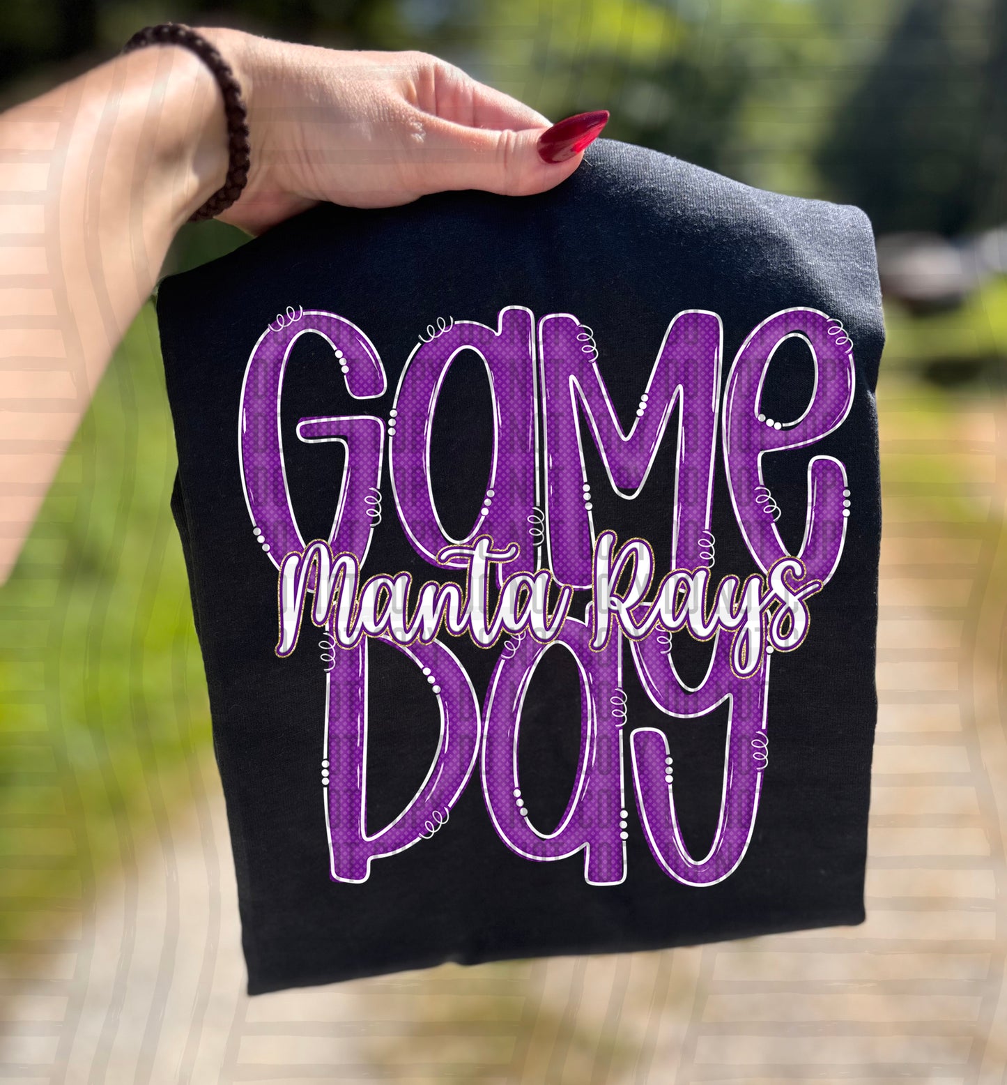 Purple - GAME DAY Doodles - 300 dpi Digital Download