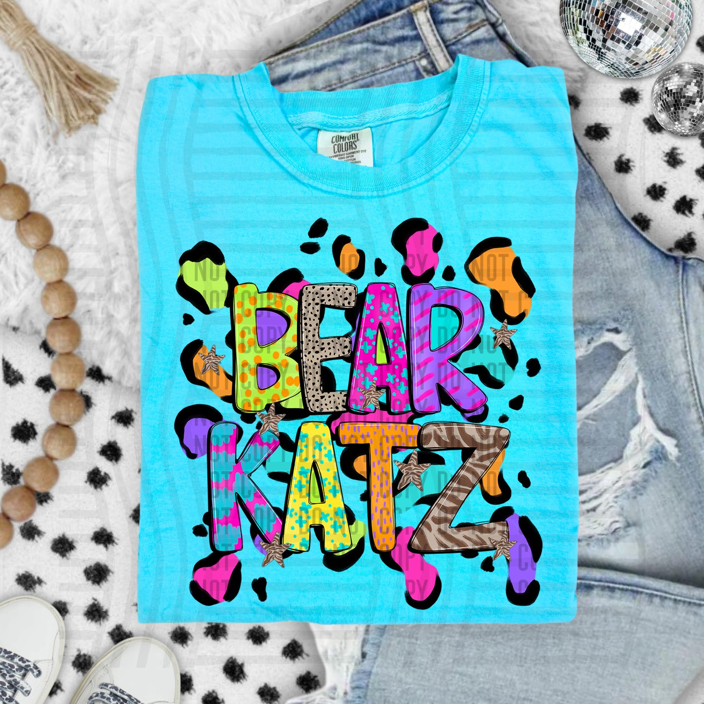 Funky Mix-Up Leopard Spot Mascots - Custom + Dropdown - 300 dpi Digital Download