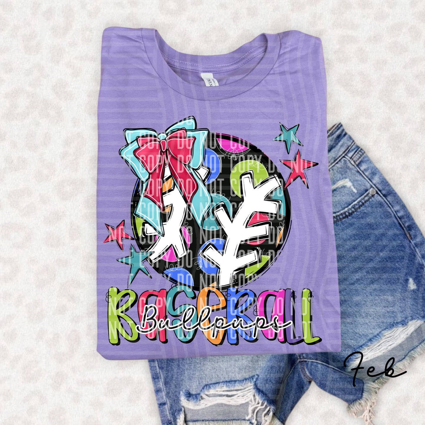 Preppy Polka Dot BASEBALL - Dropdown menu - 300 DPI digital design