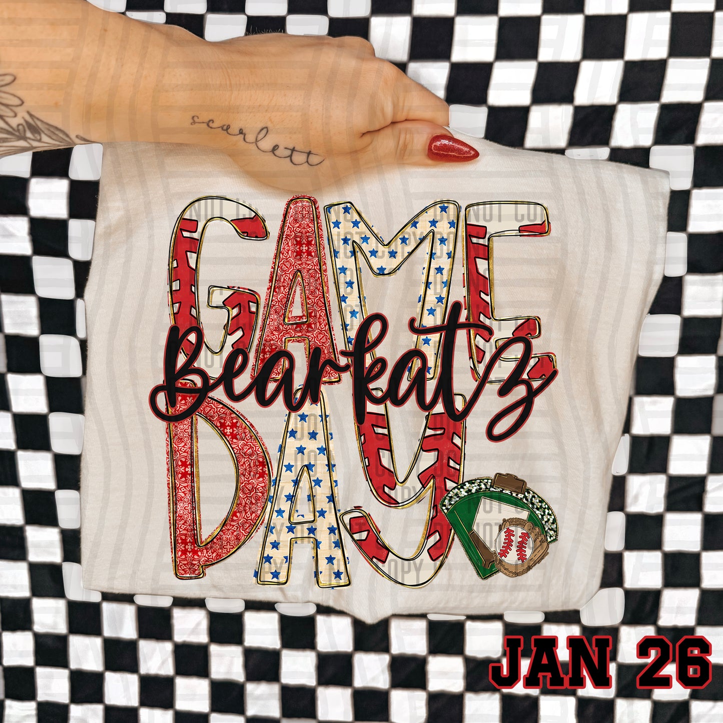 Game Day BASEBALL- Custom + DROPDOWN - 300 DPI digital download