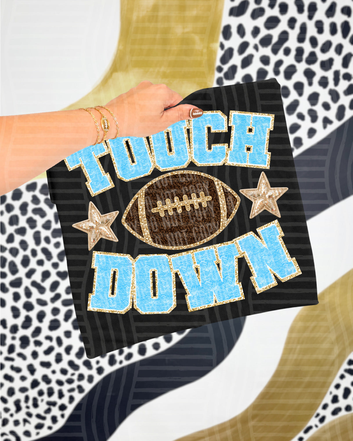 TOUCHDOWN FAUX CHENILLE CC 2608-0006- Digital Download 300 DPI PNG FILE
