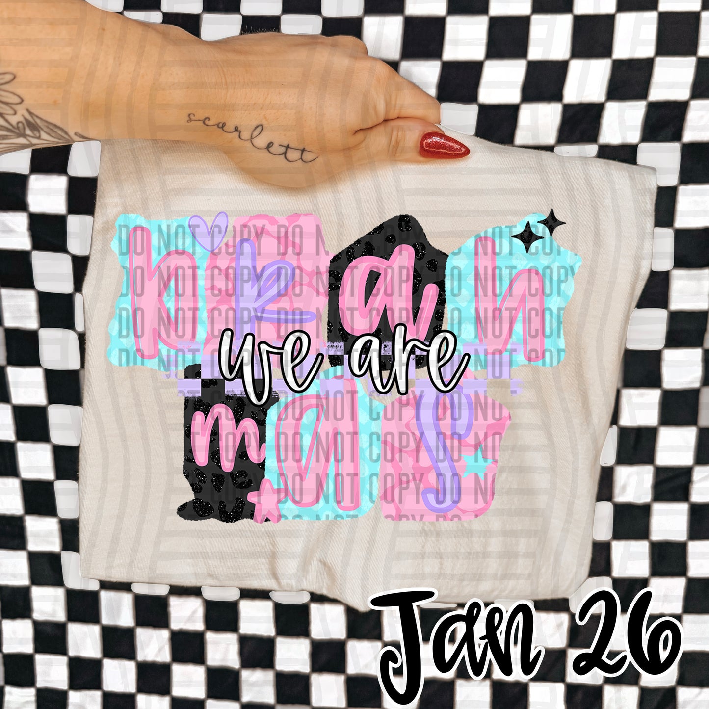 Pink Chaos - Custom + DROPDOWN - 300 DPI digital download