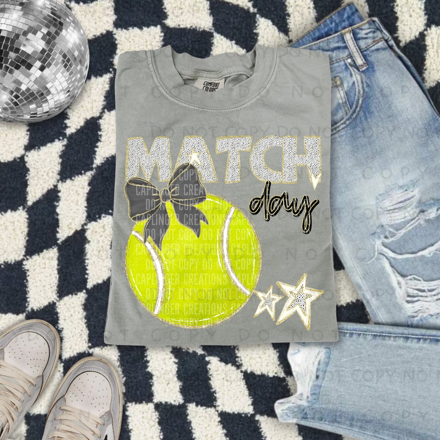 Match Day Tennis - Color Dropdown Digital Download 300DPI PNG FILE