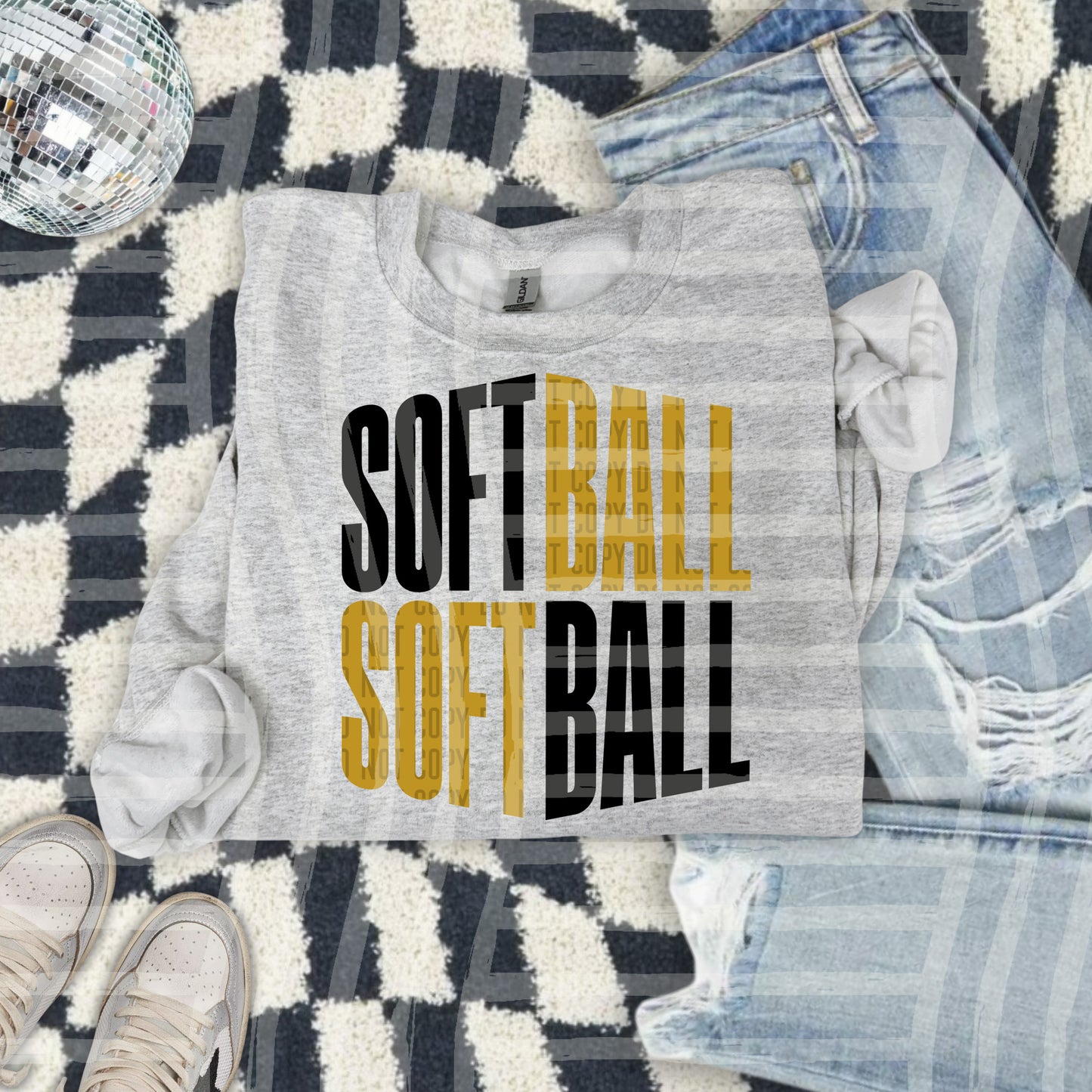 SOFTBALL word art - Color Dropdown Digital Download 300DPI PNG FILE