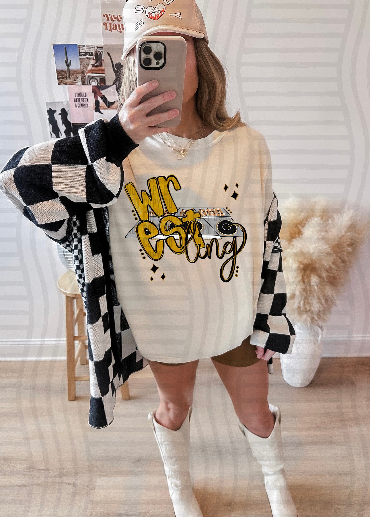 WRESTLING mat- Color Dropdown Digital Download 300DPI PNG FILE