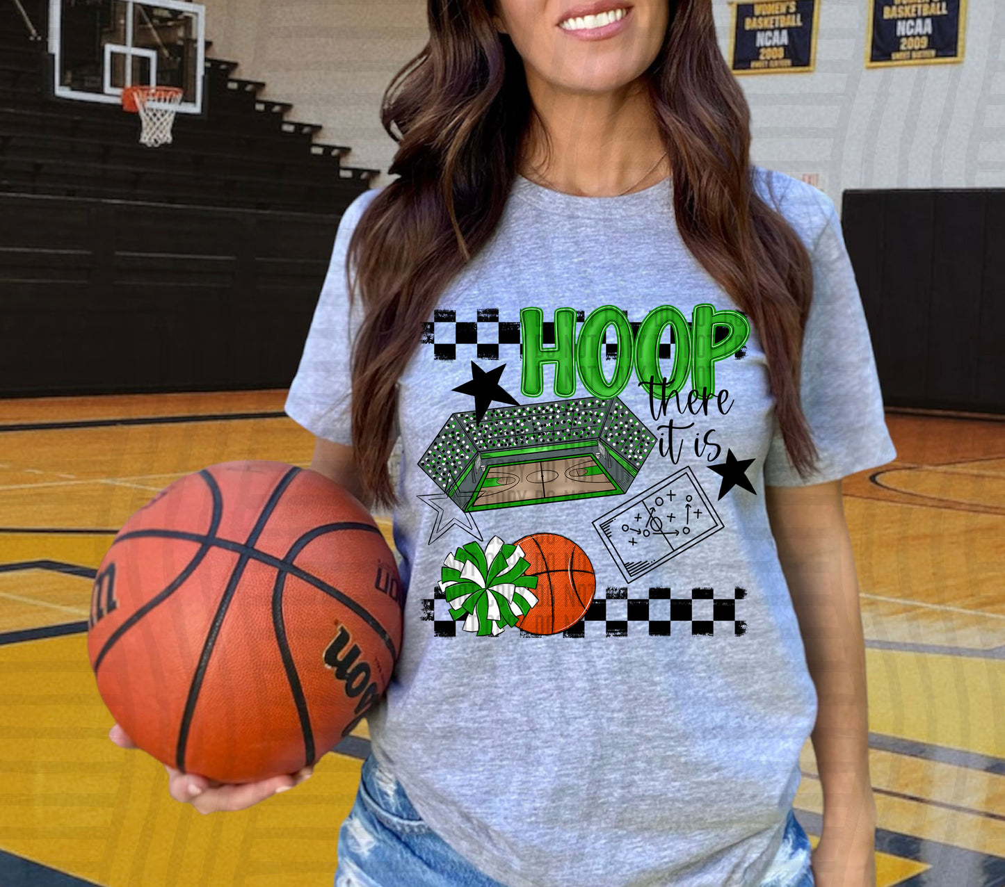 Hoop there it is - Basketball - Color Dropdown Digital Download 300DPI PNG FILE