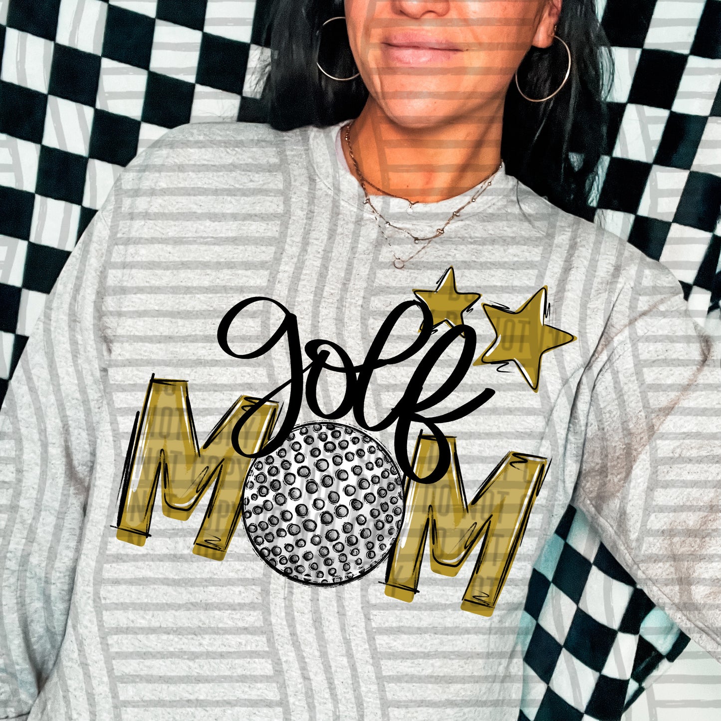 Golf Mom - Color Dropdown Digital Download 300DPI PNG FILE