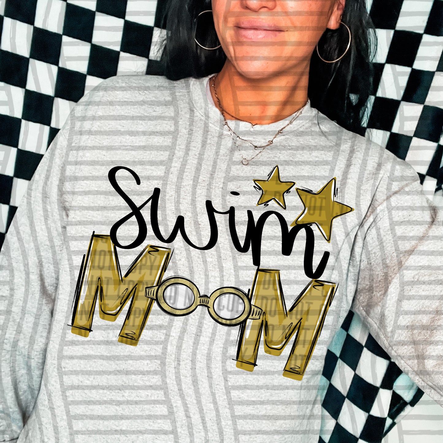 Swim Mom - Color Dropdown Digital Download 300DPI PNG FILE