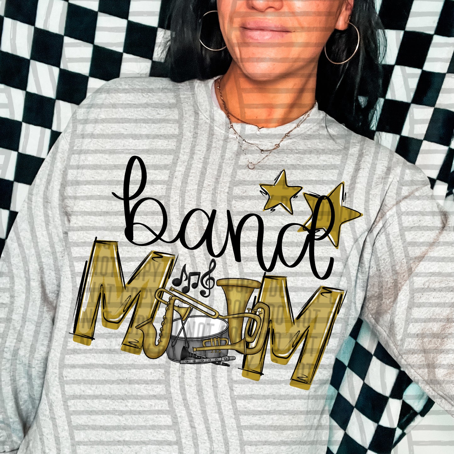 Band Mom - Color Dropdown Digital Download 300DPI PNG FILE