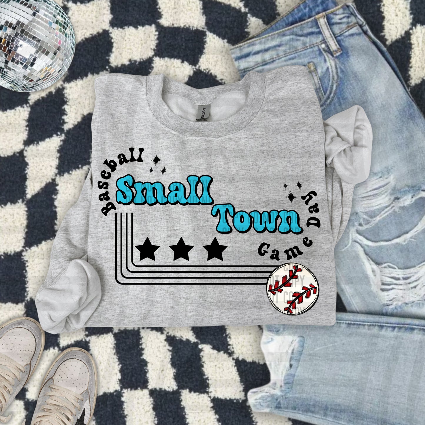 BASEBALL - Small town - Color Dropdown Digital Download 300DPI PNG FILE