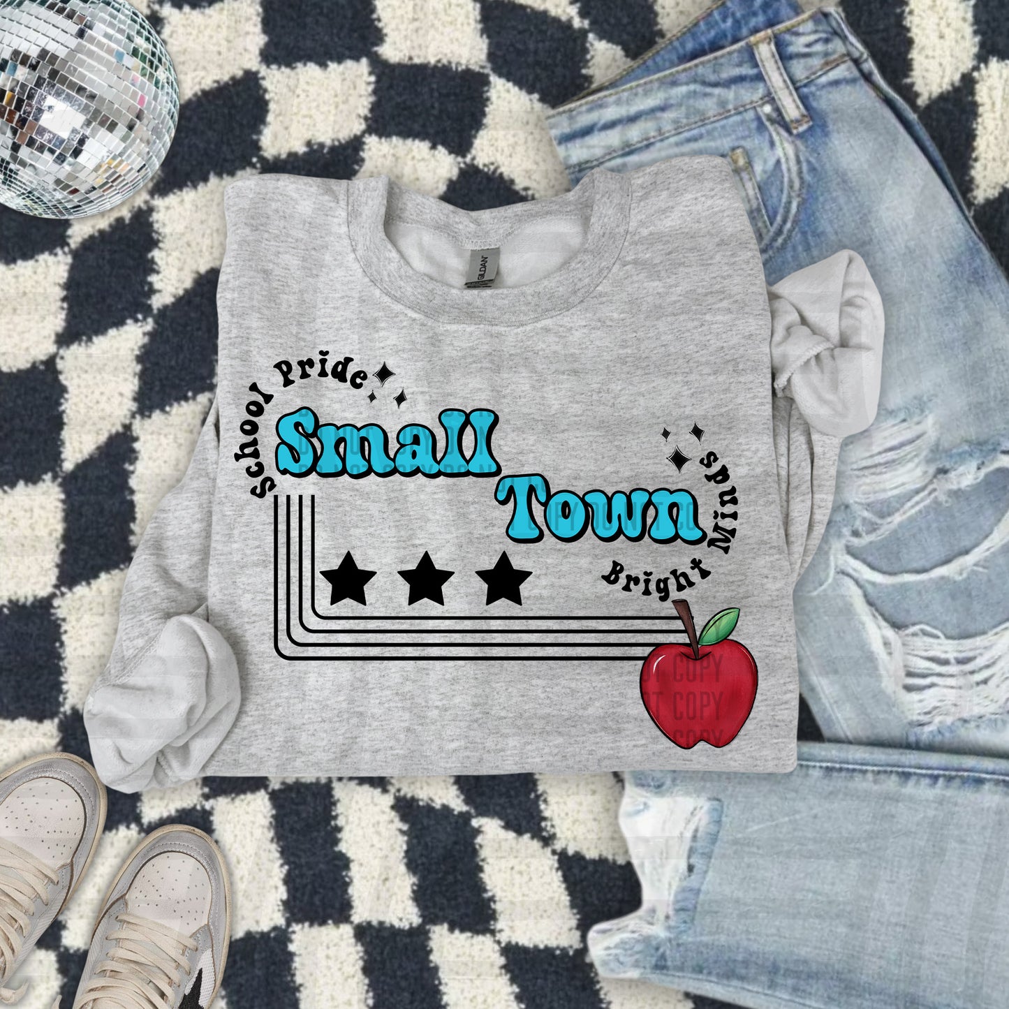 APPLE - Small town - Color Dropdown Digital Download 300DPI PNG FILE