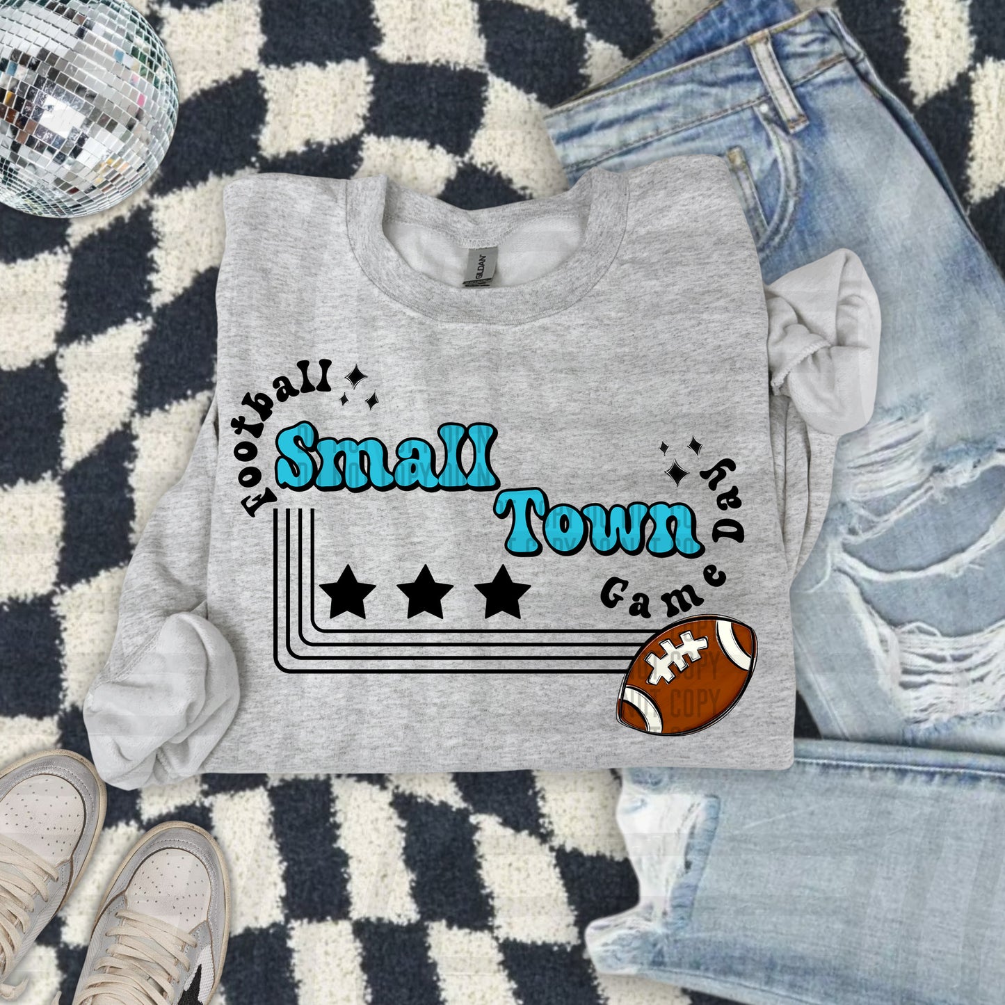 FOOTBALL - Small town - Color Dropdown Digital Download 300DPI PNG FILE