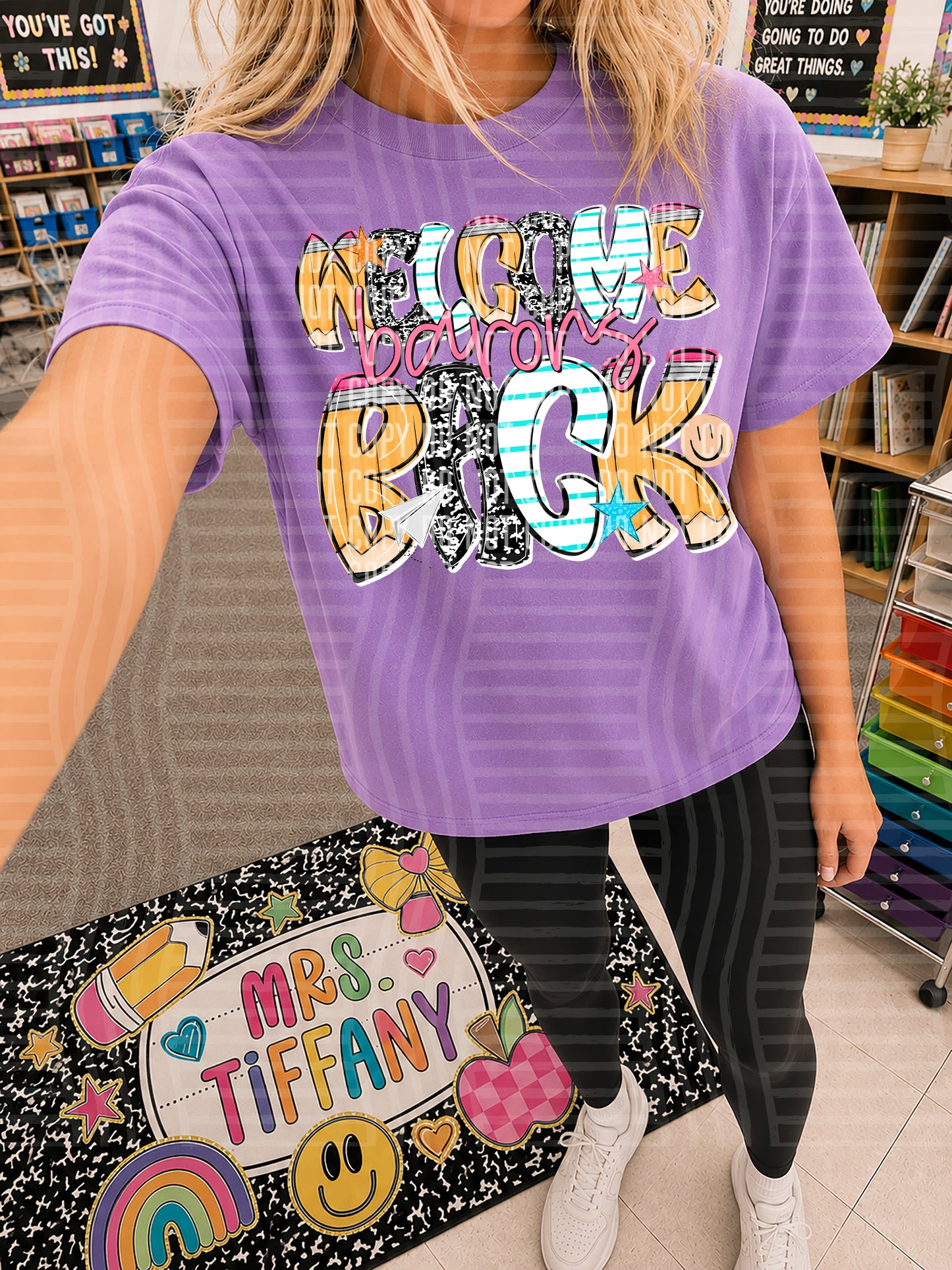 Welcome Back - Custom + DROPDOWN - 300 DPI digital download
