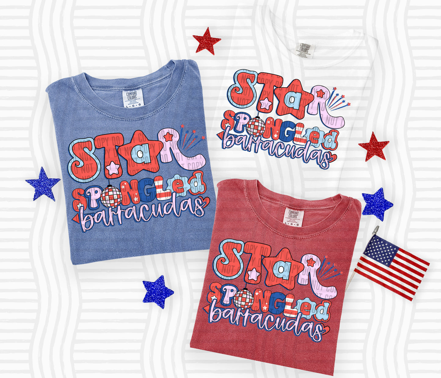 Star Spangled  - Custom + DROPDOWN - 300 DPI digital download