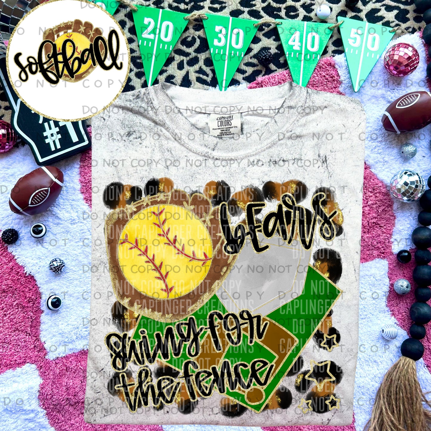 Swing for the fence - Animal Print SOFTBALL with optional sleeve/front- DROPDOWN + CUSTOM - Digital Download 300DPI PNG FILE