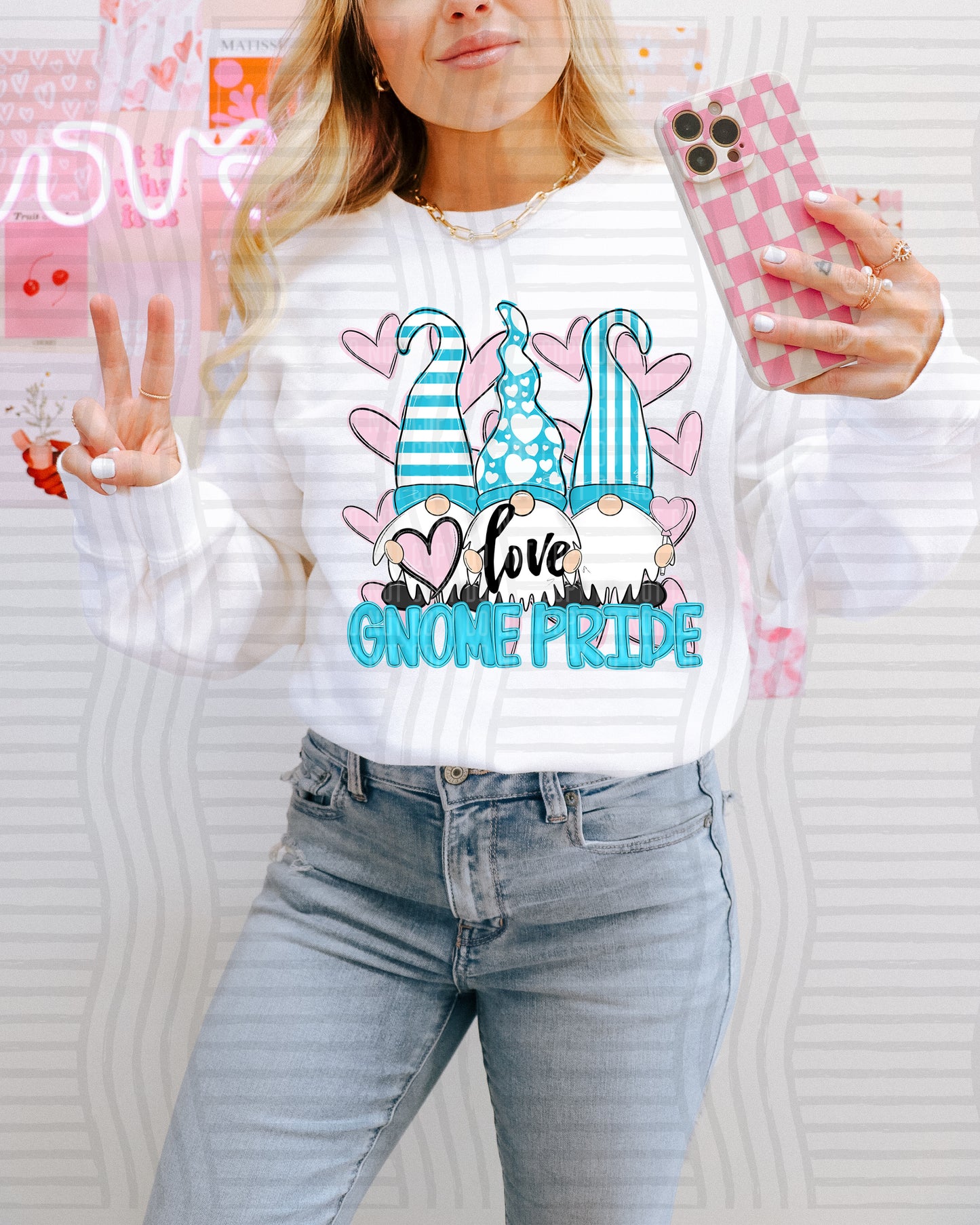 Vday Gnomes Pride - Color Dropdown Digital Download 300DPI PNG FILE