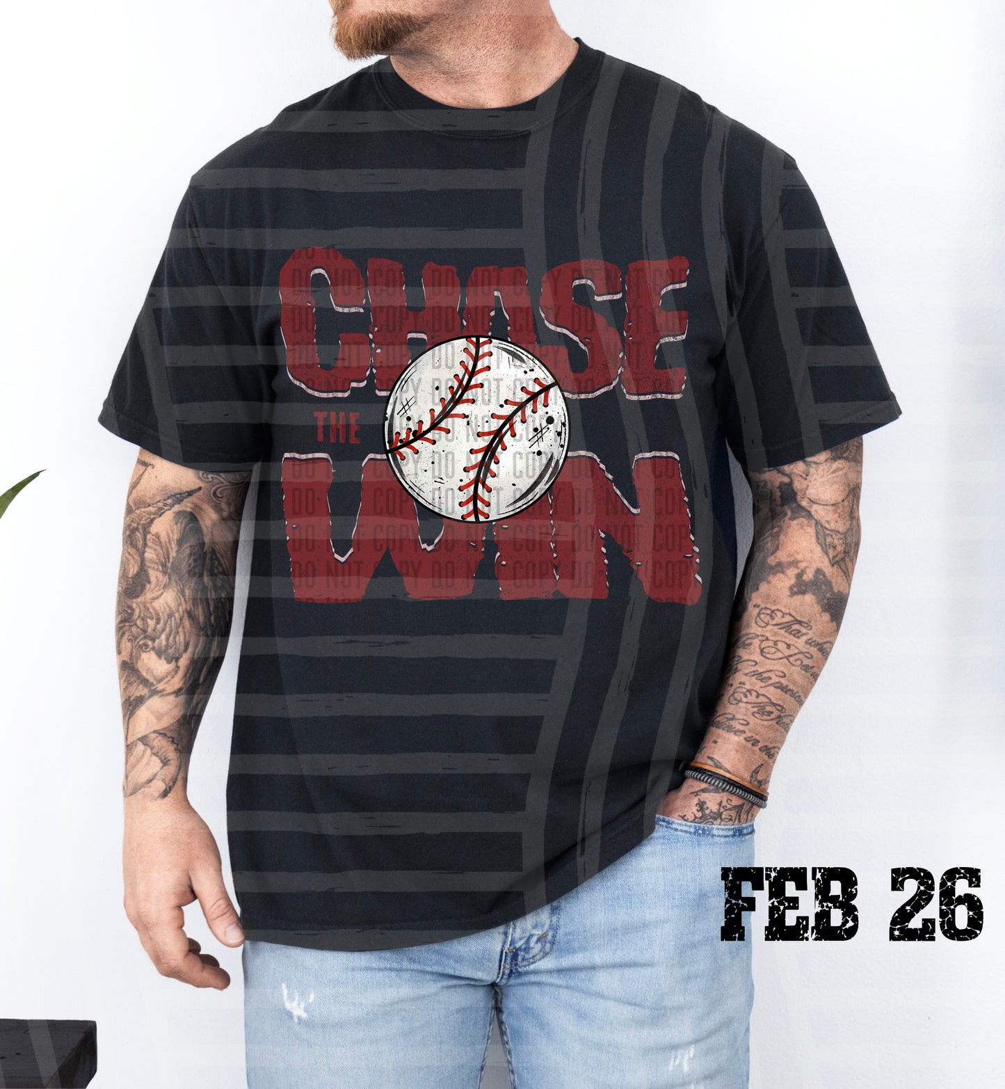 Chase the Win BASEBALL - Color Dropdown Digital Download 300DPI PNG FILE