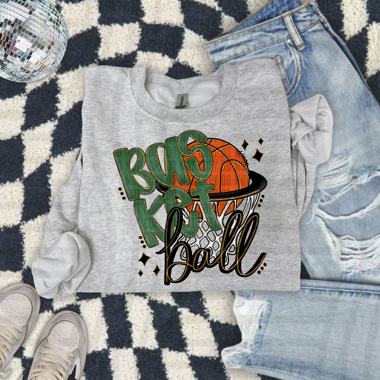 Basketball hoop -Color Dropdown Digital Download 300DPI PNG FILE