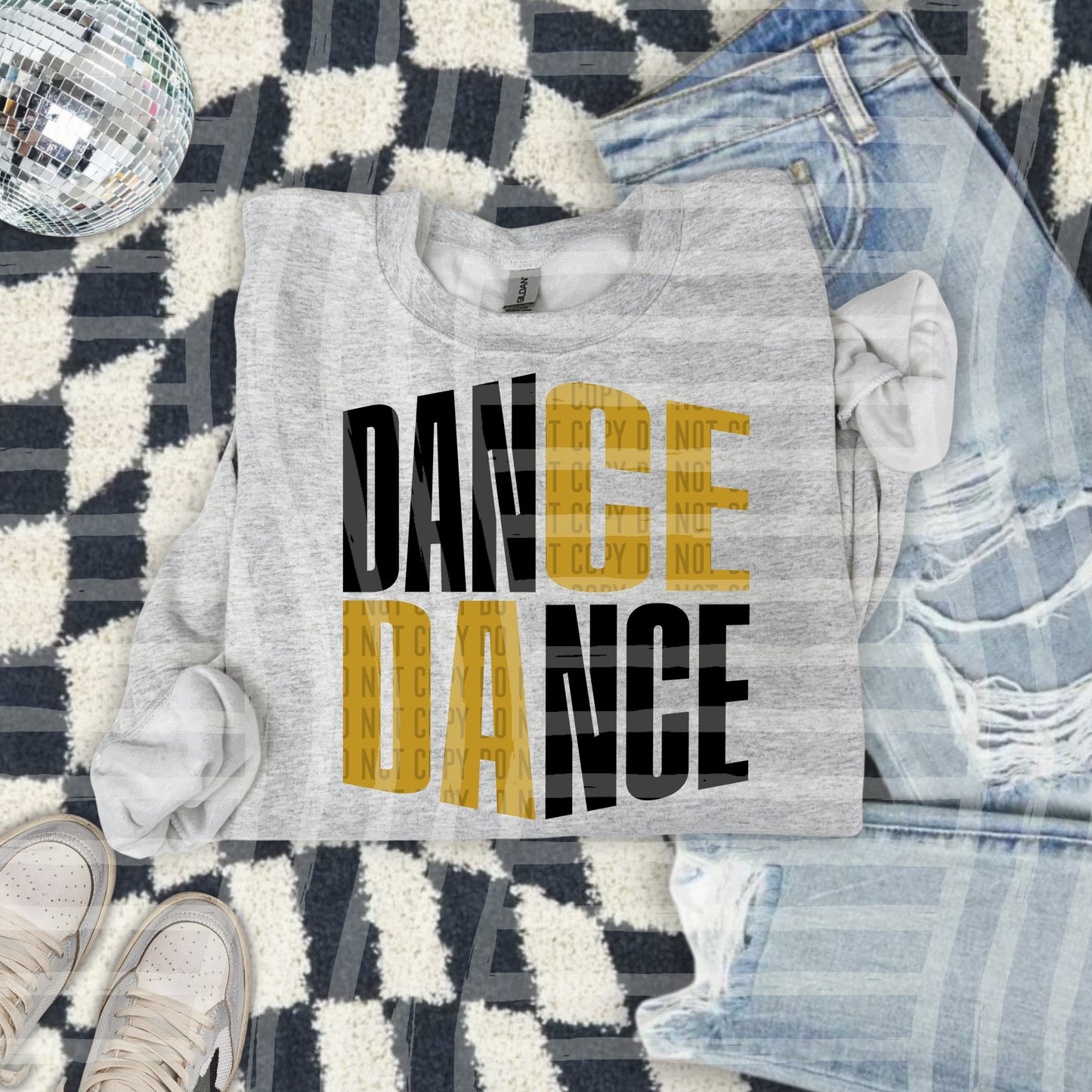 DANCE word art - Color Dropdown Digital Download 300DPI PNG FILE