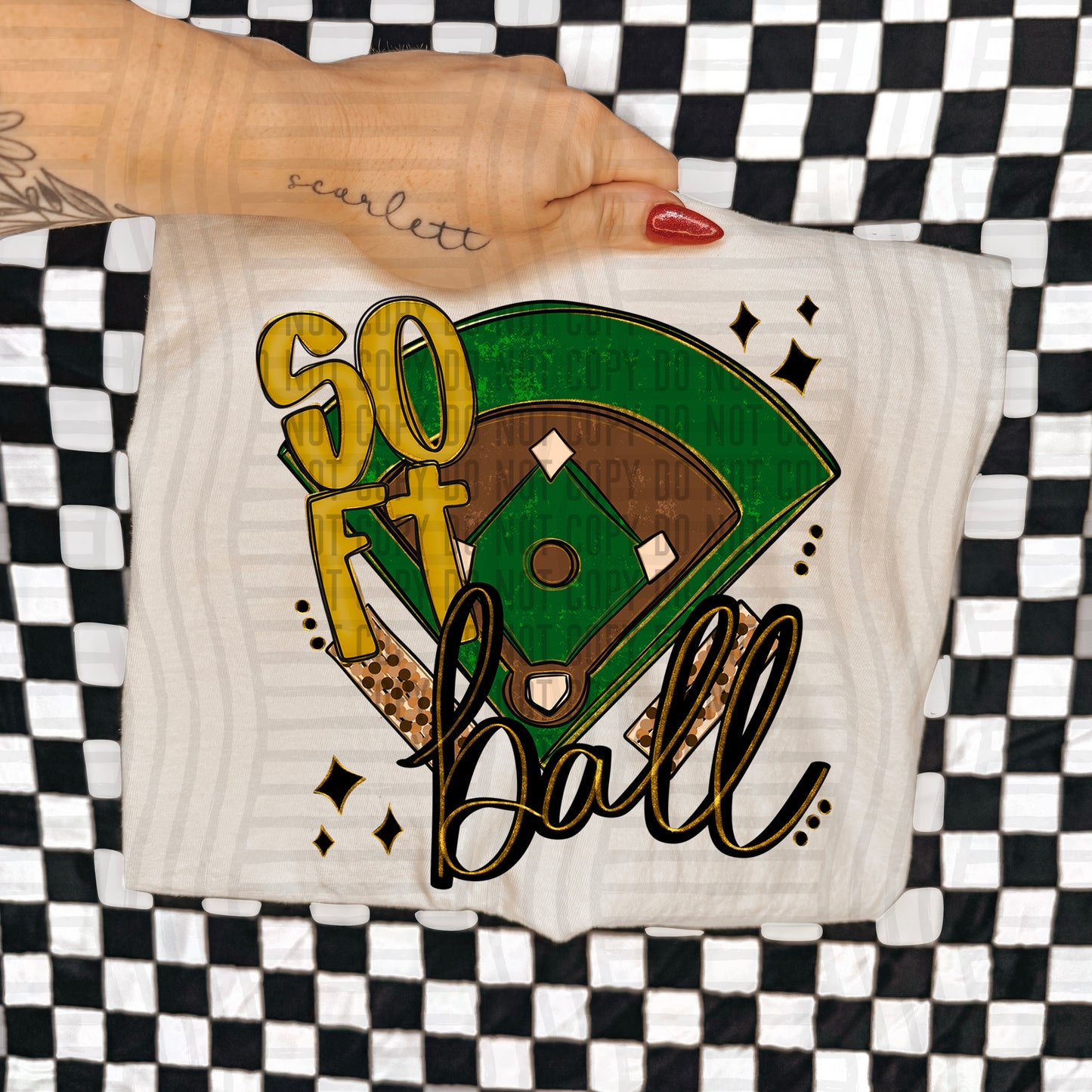 SOFTBALL Field - Color Dropdown Digital Download 300DPI PNG FILE