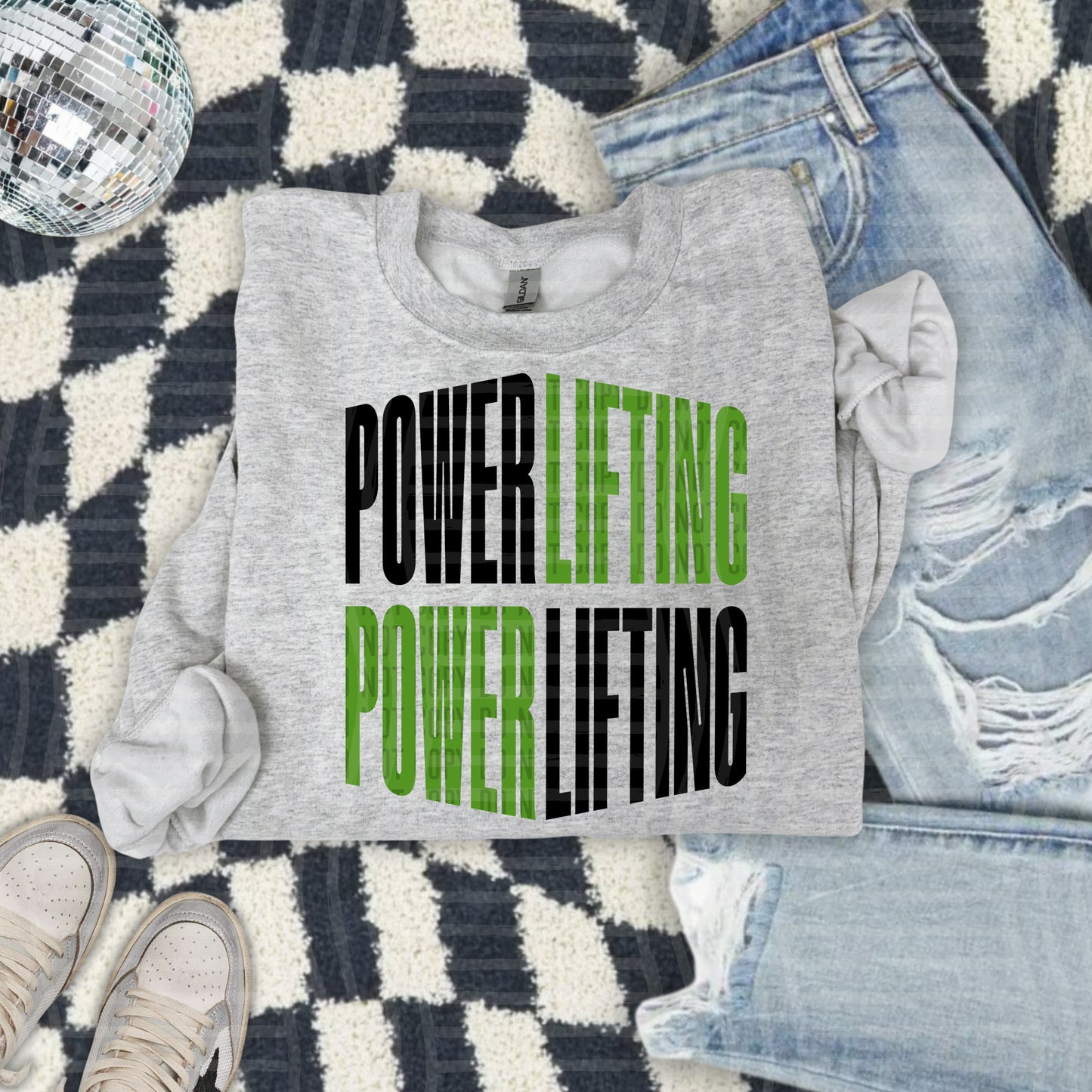 POWERLIFTING word art - Color Dropdown Digital Download 300DPI PNG FILE