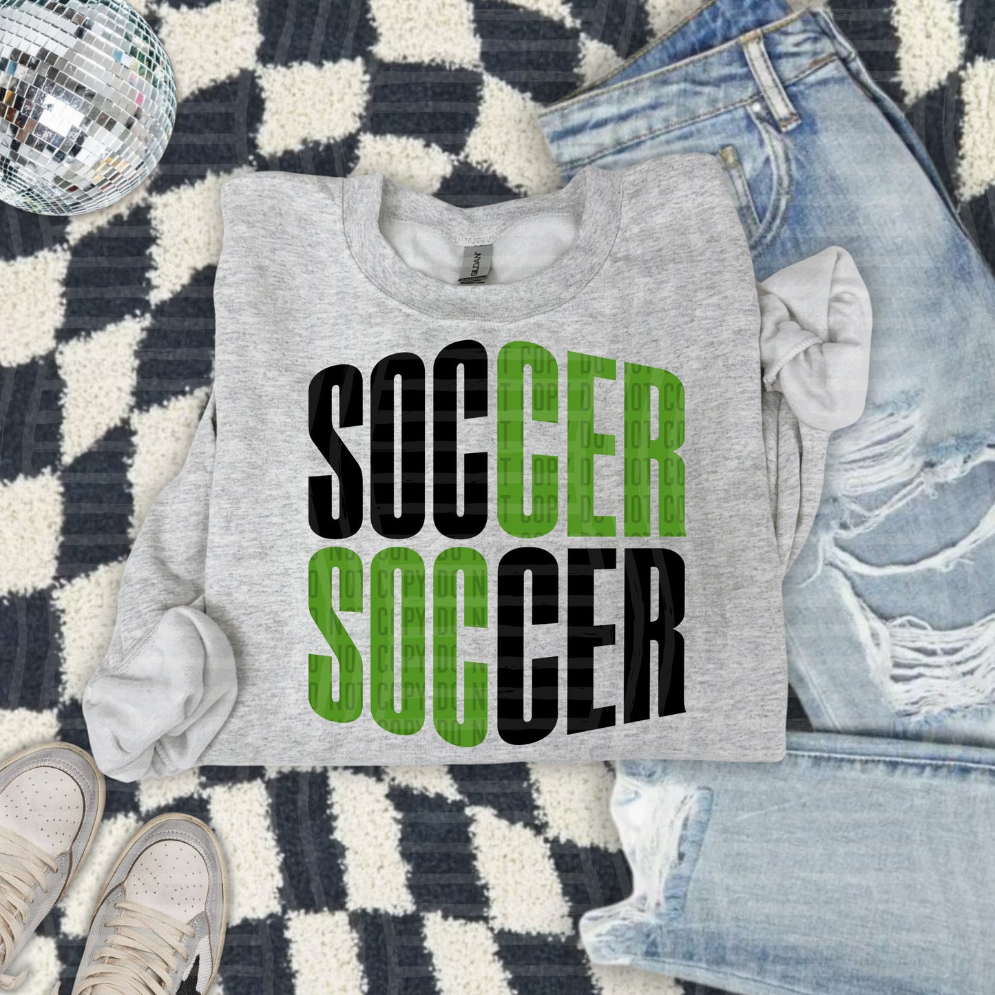 SOCCER word art - Color Dropdown Digital Download 300DPI PNG FILE