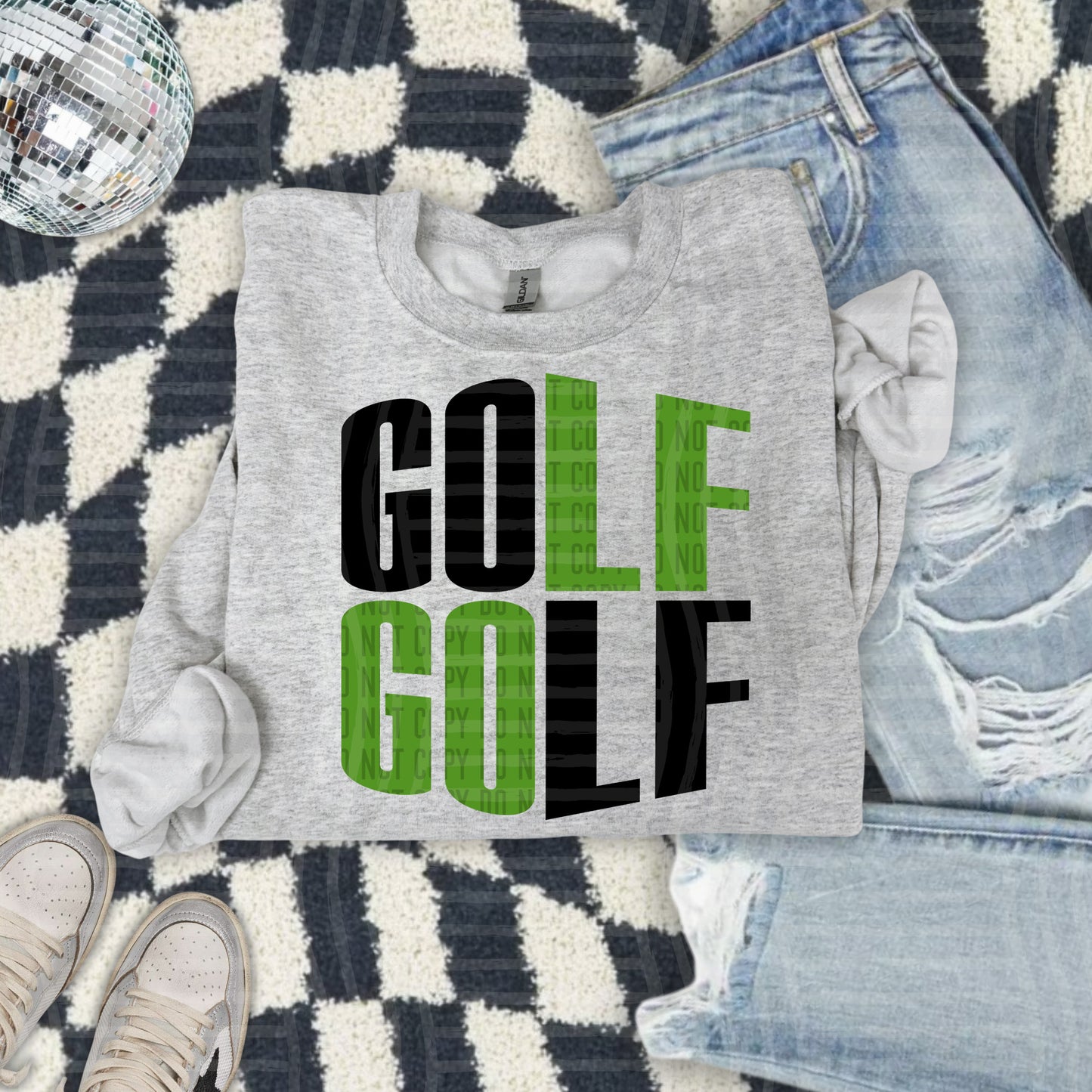 GOLF word art - Color Dropdown Digital Download 300DPI PNG FILE