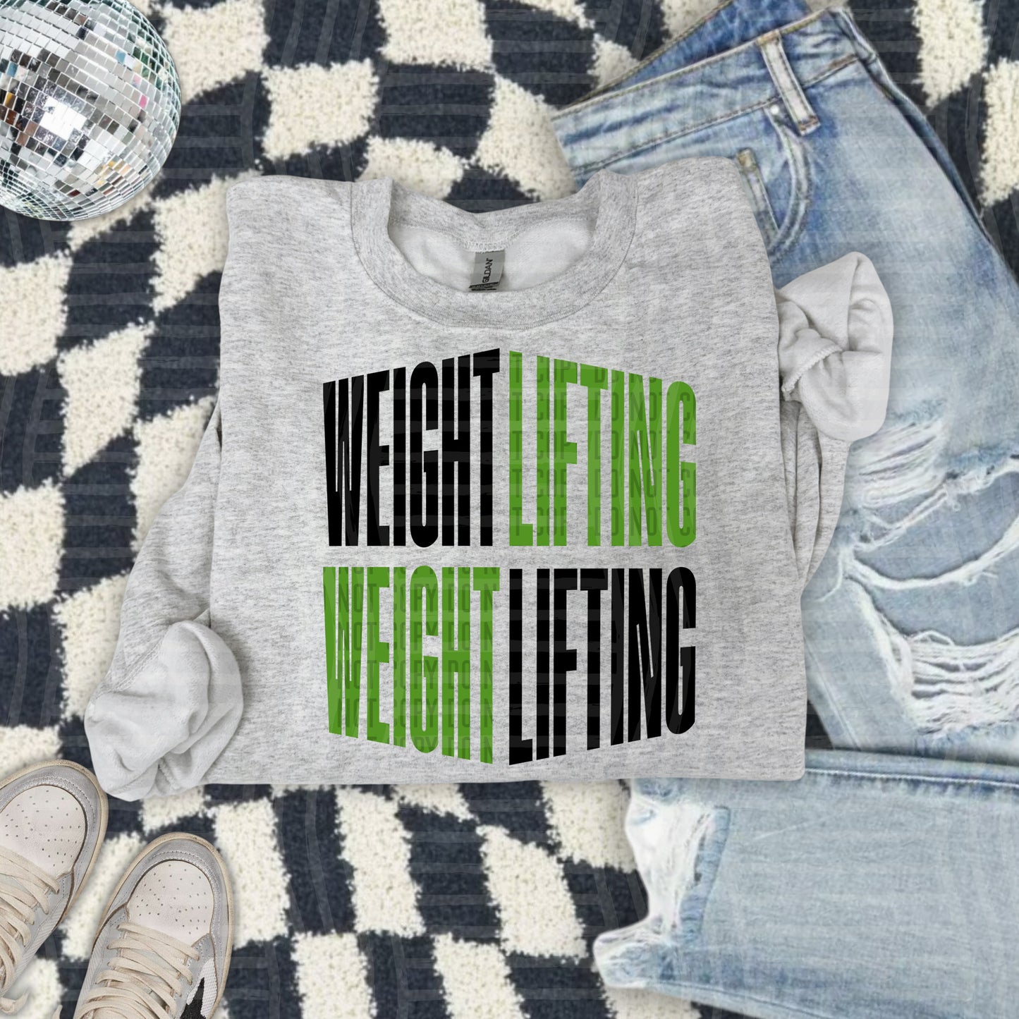 WEIGHT LIFTING word art - Color Dropdown Digital Download 300DPI PNG FILE