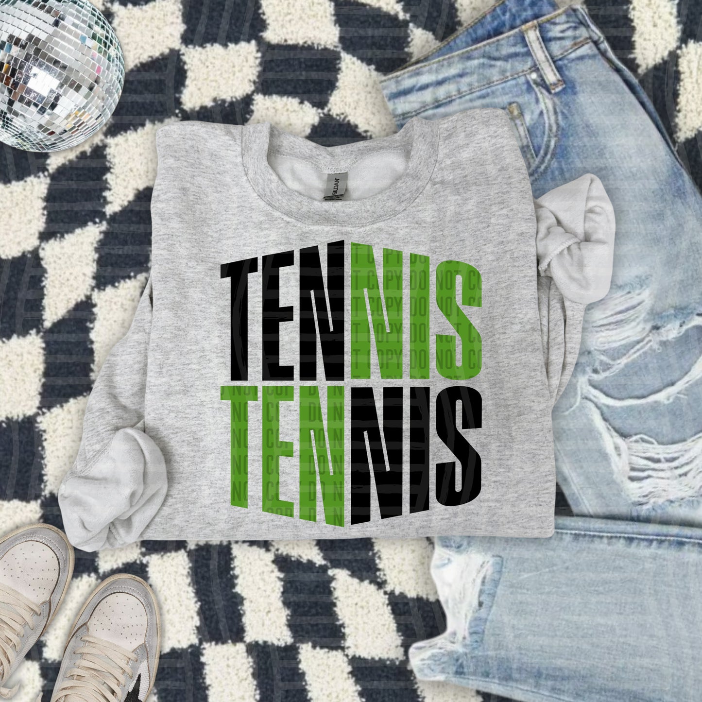 TENNIS word art - Color Dropdown Digital Download 300DPI PNG FILE