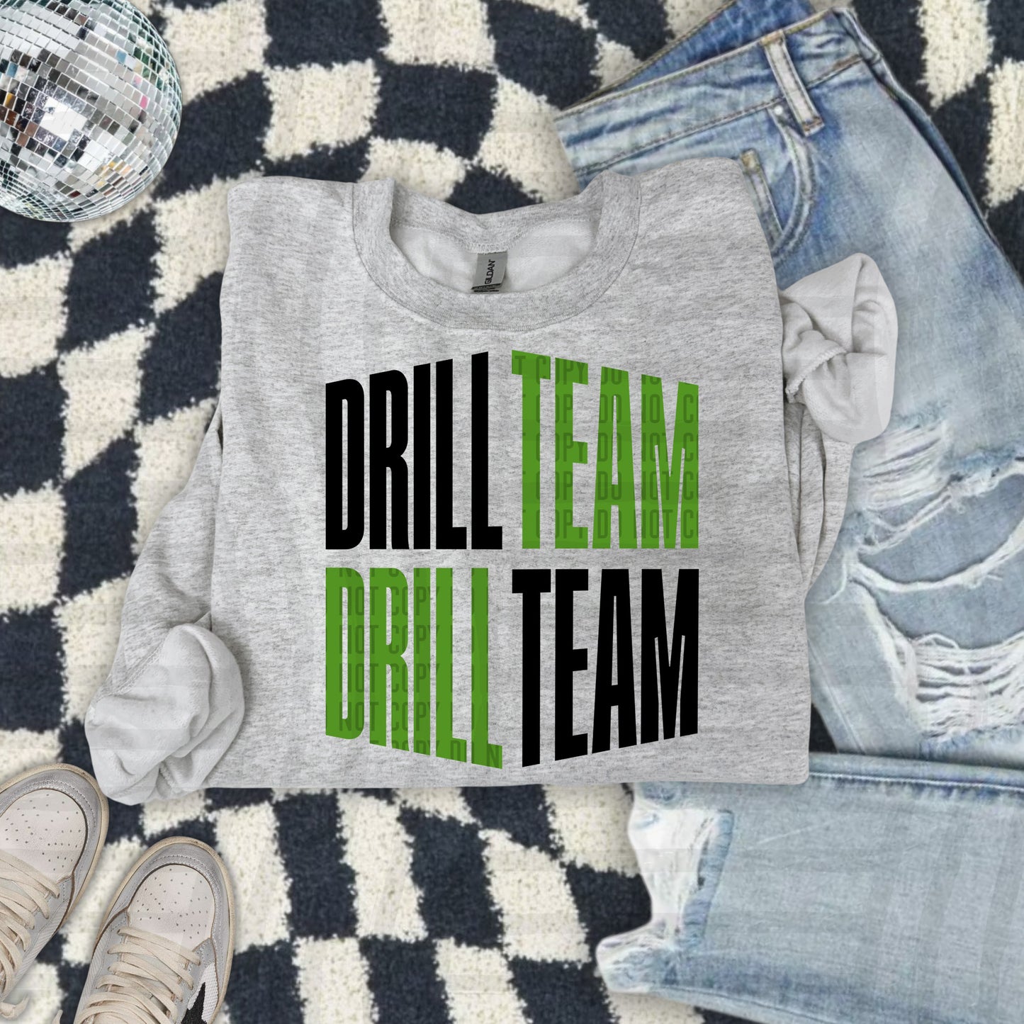 DRILL TEAM word art - Color Dropdown Digital Download 300DPI PNG FILE