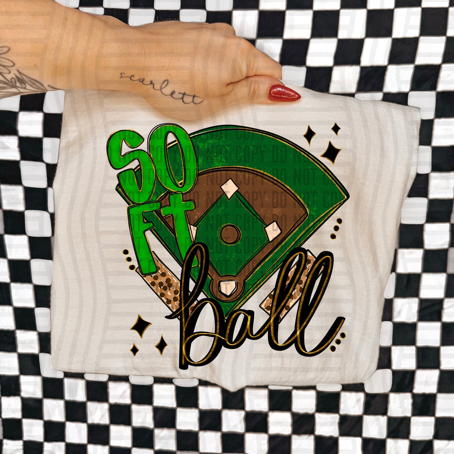 SOFTBALL Field - Color Dropdown Digital Download 300DPI PNG FILE
