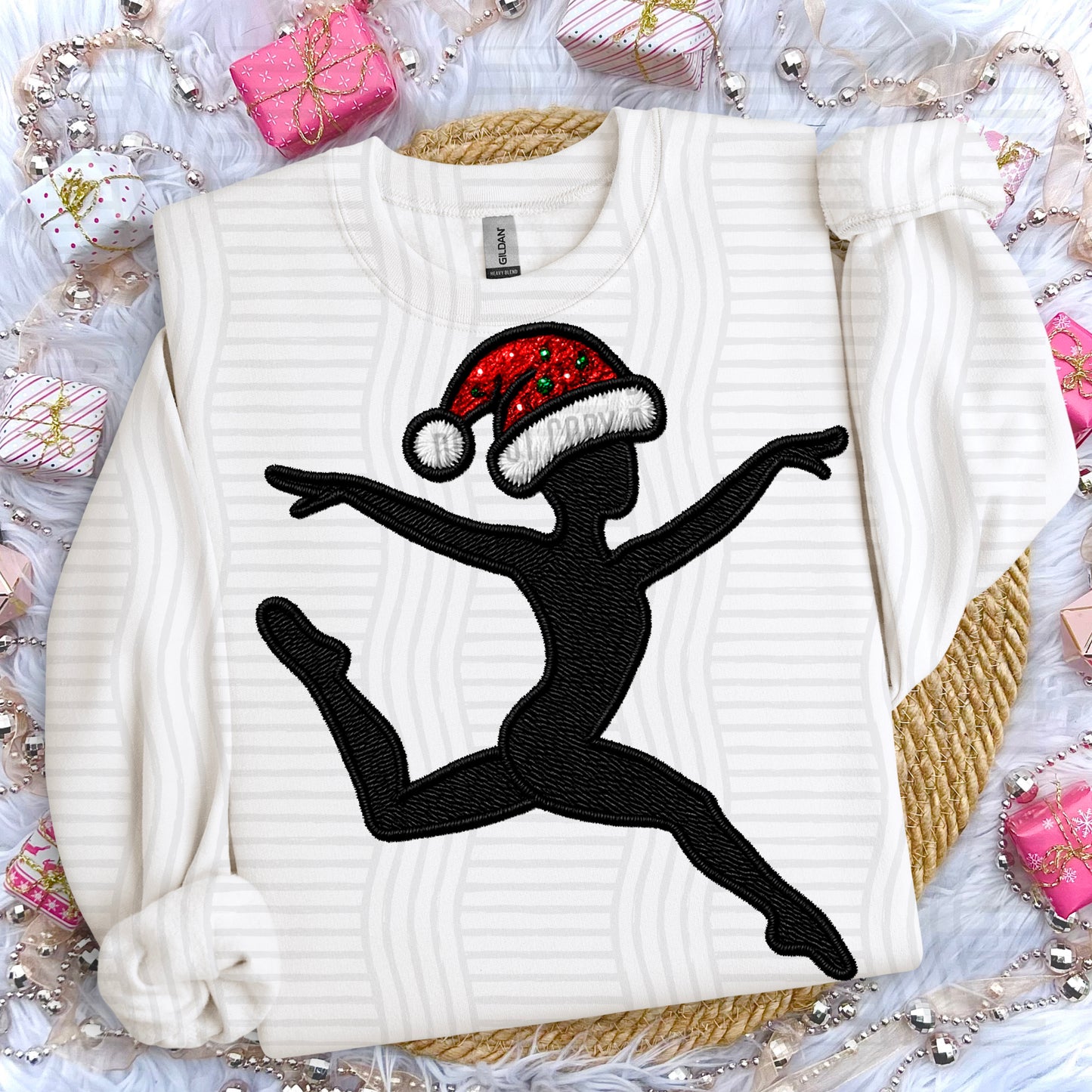 Christmas Faux Embroidery Sports Balls