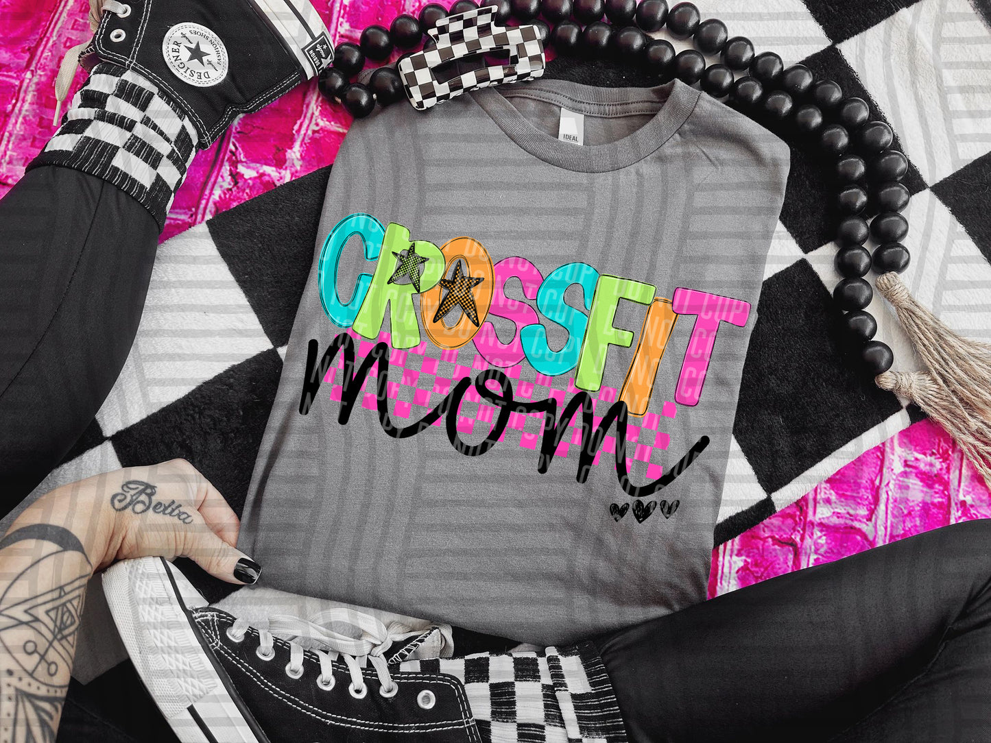 Checkmate Starburst Sports mom - DROPDOWN - 300 DPI digital download