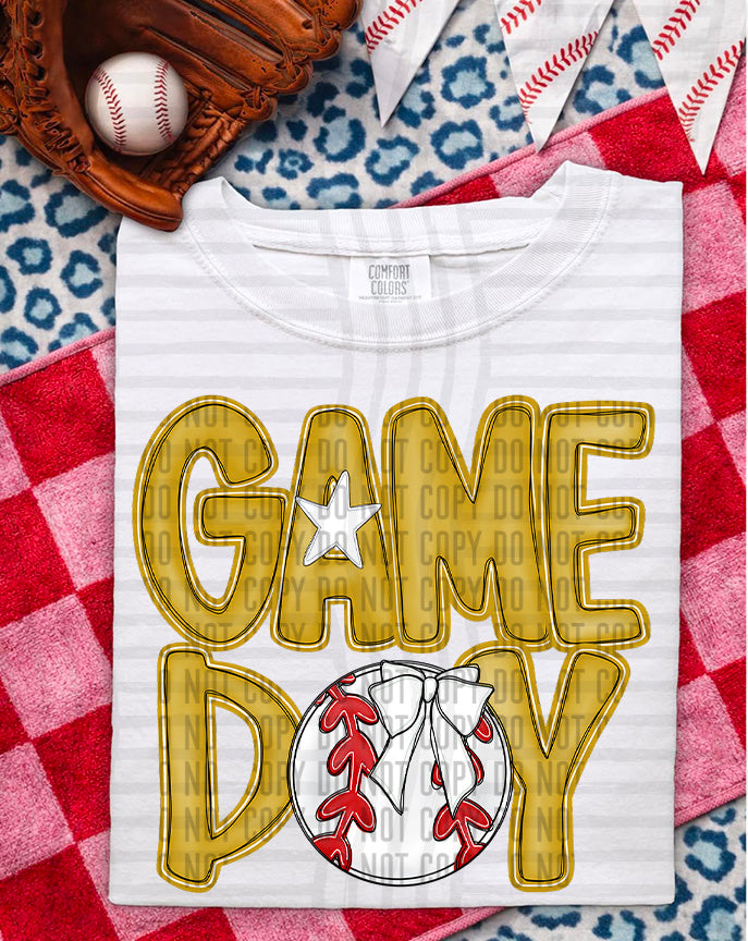 SOFTBALL - GAME DAY - Color Dropdown Digital Download 300DPI PNG FILE