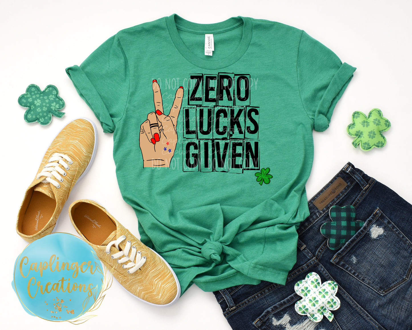 Zero Lucks given with peace sign- Digital download 300DPI PNG FILE