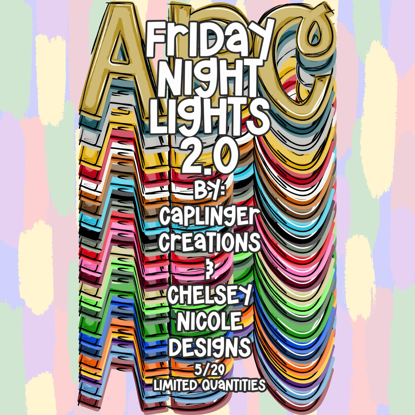 FRIDAY NIGHT LIGHTS 2.0 COLLAB  - Caplinger Creations and Chelsey Nicole Designs - Digital download 300DPI PNG FILE